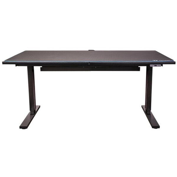Birou gaming reglabil electric pe inaltime Thermaltake ToughDesk 350 negru