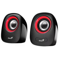 Boxe Genius SP-Q160 2.0 cu fir, putere RMS 10W, rosu