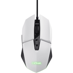 Mouse Trust GXT110W Felox cu fir, rezolutie maxima 6400 DPI, alb