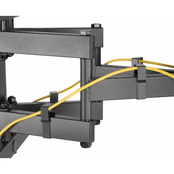 Suport TV de perete Serioux TV61-466, compatibilitate  dimensiune ecran: 37"-80", compatibilitate VESA: 200x200, 300x200, 400x200, 300x300, 400x300, 400x400, 600x400, greutate maximă suportata: 60kg, distanta fata de perete: 77~428mm, inclinare: +3°~-15°,