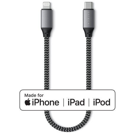 Satechi USB-C to Lightning Short Cable 25cm - Space Grey