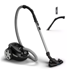 Aspirator cu sac Philips Seria 3000 XD3112/09, 900 W, 3 l, filtru anti-alergeni, perie integrata, cap TriActive, Negru