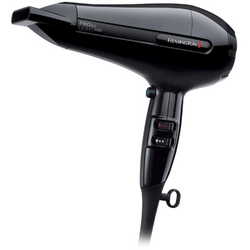 Uscator de par Remington PRO-Air Light 2200 AC6120, Ionizare, 2200 W, Motor AC, Design ultra-usor, 3 trepte temperatura, 2 viteze, 2 concentratoare, Difuzor, Negru