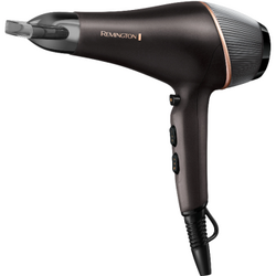 Uscator de par Remington, Copper Radiance, 2200W, Ionizare, grila ceramica, 3 setari temperatura, 2 viteze, Auriu/Negru