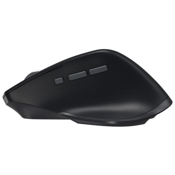Mouse Serioux Apex 166 Wireless reincarcabil USB-C, Negru, senzor: Optic, DPI: 800/ 1200/1600/ 2400, conexiune: Dongle USB 2,4 GHz, banda de frecventa: 2,4 GHz, click silentios, design ergonomic, baterie integrată litiu de 500 mAh, cerințe OS: Win, Mac, V