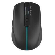 Mouse Serioux Flicker 212, Wireless, Negru,  senzor: Optic, DPI: 800/ 1200/ 1600, conexiune: Dongle USB 2,4 GHz, banda de frecventa: 2,4 GHz, baterie integrată litiu de 500 mAh, banda LED, cerințe OS: Win, Mac, Vista