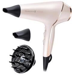 Uscator de par AC9140 PROluxe, 2400 W, Ionizare, OPTIheat, Functie PRO+ Style Shot, 3 trepte temperatura, 2 viteze, Cool Shot, 2 concentratoare, Difuzor, Alb