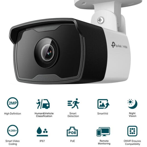 TP-LINK VIGI C320I 2MP Outdoor Bullet Network Camera 4mm