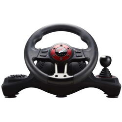 Volan gaming FlashFire Force Wheel negru cu rosu