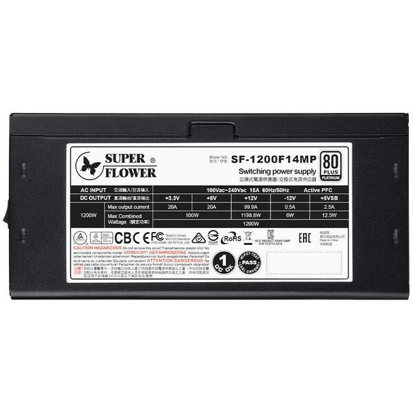 Sursa full modulara Super Flower Leadex Platinum SE 1200W neagra