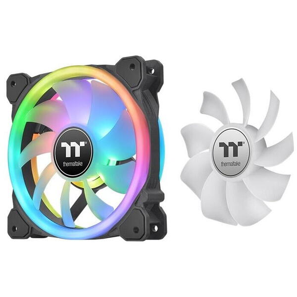 Set 3 ventilatoare Thermaltake Swafan 14 140mm iluminare aRGB