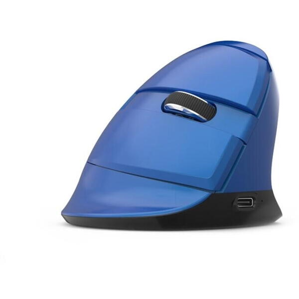 Mouse wireless si bluetooth Delux M618 mini albastru