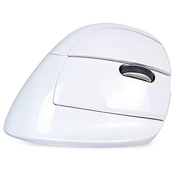 Mouse wireless si bluetooth Delux M618 mini alb pentru stangaci