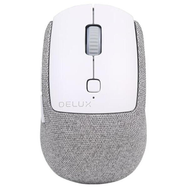 Mouse bluetooth si wireless Delux MS20DB alb