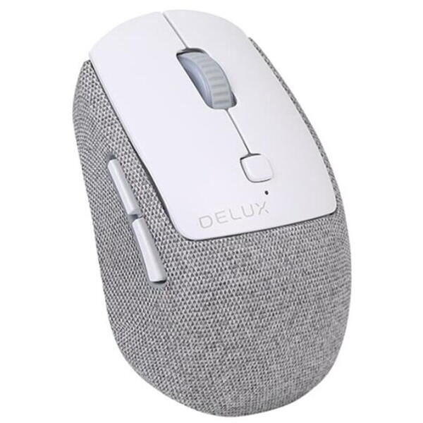 Mouse bluetooth si wireless Delux MS20DB alb