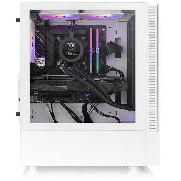 Carcasa Thermaltake View 200 Tempered Glass aRGB Snow alba