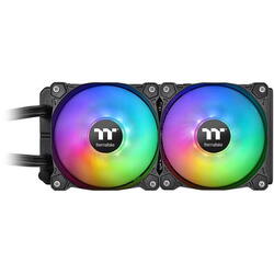 Cooler procesor cu lichid Thermaltake Floe Ultra 240 negru iluminare aRGB si display