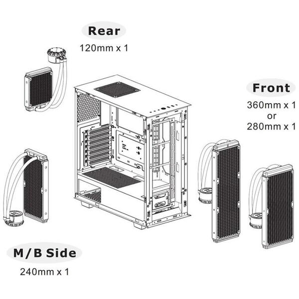 Carcasa Thermaltake Divider 300 TG Air neagra