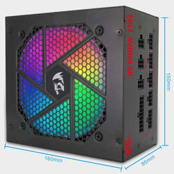 Sursa full modulara Redragon RGPSG850W 850W iluminare RGB