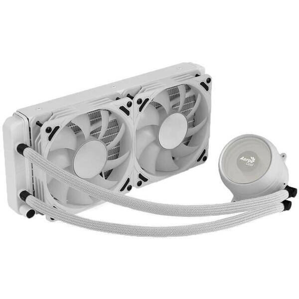 Cooler procesor cu lichid Aerocool Mirage L240 alb iluminare aRGB