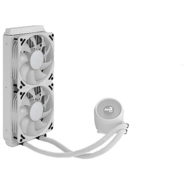 Cooler procesor cu lichid Aerocool Mirage L240 alb iluminare aRGB