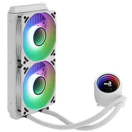 Cooler procesor cu lichid Aerocool Mirage L240 alb iluminare aRGB