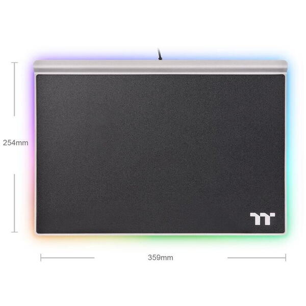 Mousepad Thermaltake Premium Argent MP1 iluminare RGB