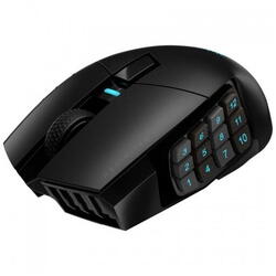 Mouse Gaming CORSAIR SCIMITAR ELITE WIRELESS MMO, 26000 DPI, 16 butoane, optic, negru
