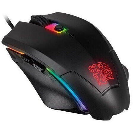 Thermaltake Mouse gaming si mousepad Tt eSPORTS Talon Elite iluminare RGB negru