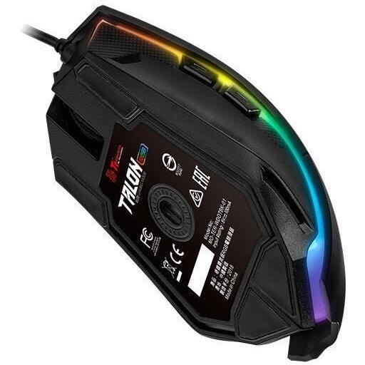 Thermaltake Mouse gaming si mousepad Tt eSPORTS Talon Elite iluminare RGB negru
