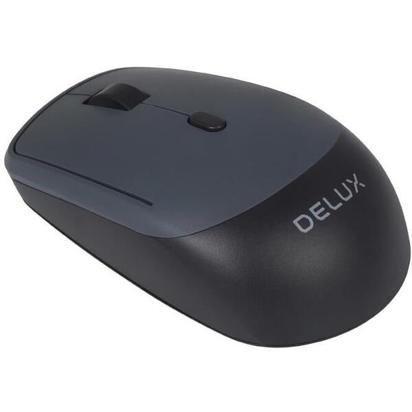 Mouse wireless si bluetooth Delux M330 negru