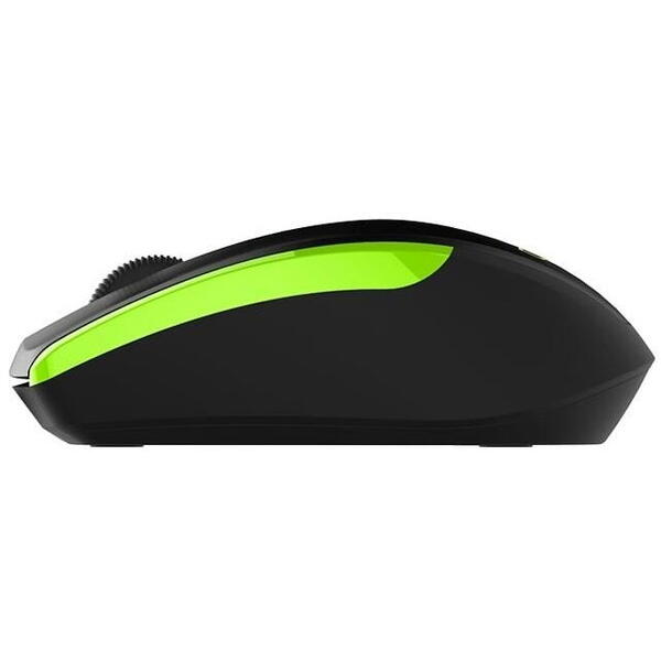 Mouse Delux M321 Wireless negru cu verde