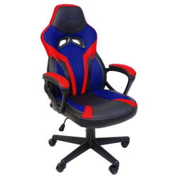 Scaun gaming Inaza Hero negru cu rosu si albastru