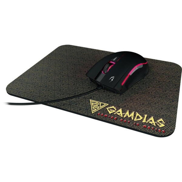 Mouse gaming Gamdias Zeus E2 ilumanare RGB negru + Nyx E1