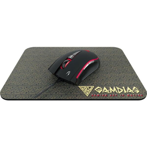 Mouse gaming Gamdias Zeus E2 ilumanare RGB negru + Nyx E1