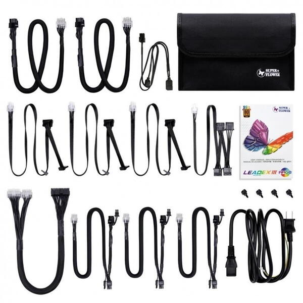 Sursa full modulara Super Flower Leadex III ARGB Gold 850W alba