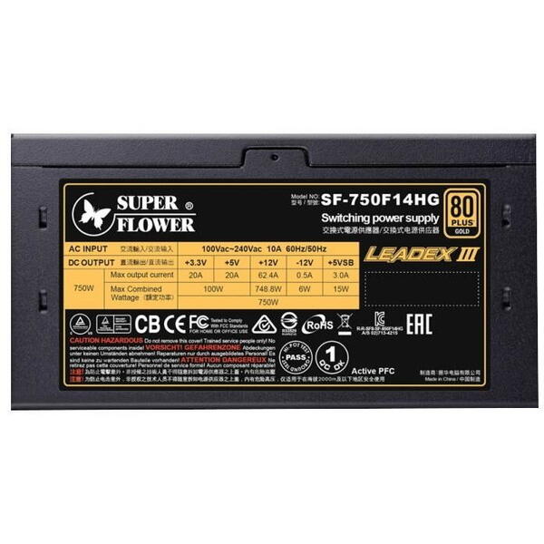 Sursa full modulara Super Flower Leadex III Gold 750W