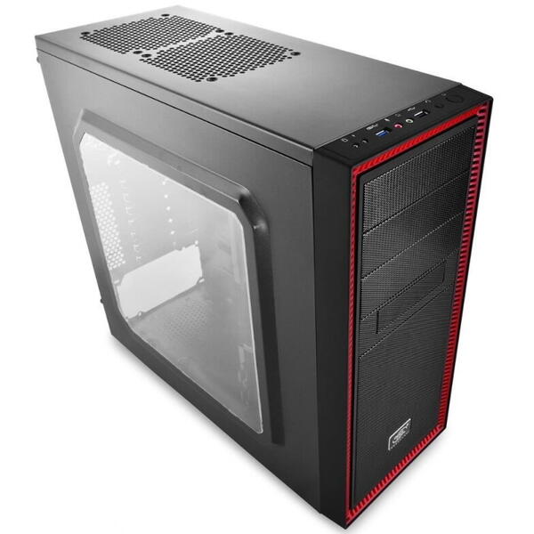 Carcasa Deepcool Tesseract SW negru cu rosu