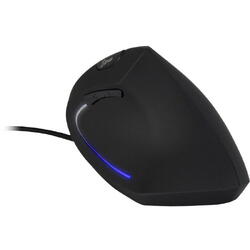 Mouse vertical Inter-Tech Eterno KM-206R negru pentru dreptaci
