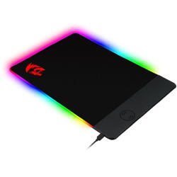 Mousepad gaming Redragon P025 negru iluminare RGB si incarcare wireless