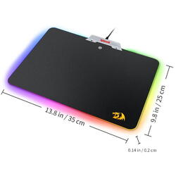 Mousepad gaming Redragon Orion negru iluminare RGB