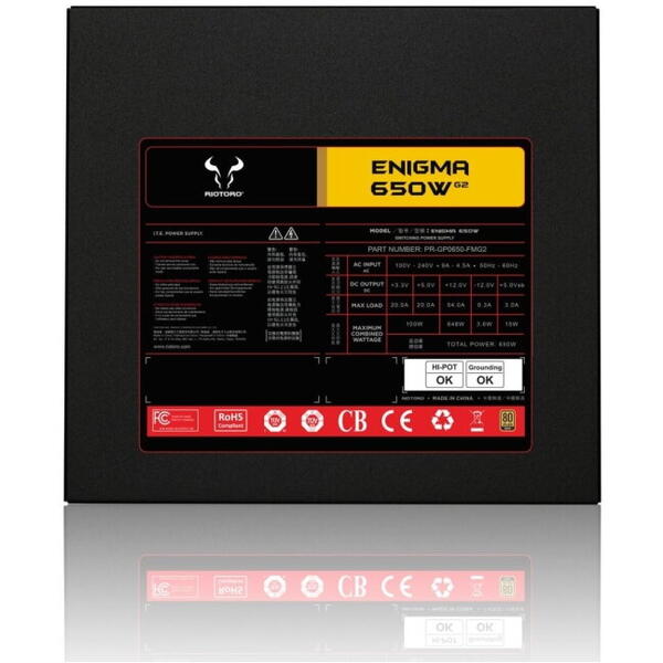 Sursa full modulara Riotoro Enigma G2 650W