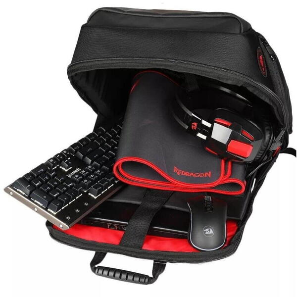 Rucsac Redragon Tardis Gaming negru cu rosu