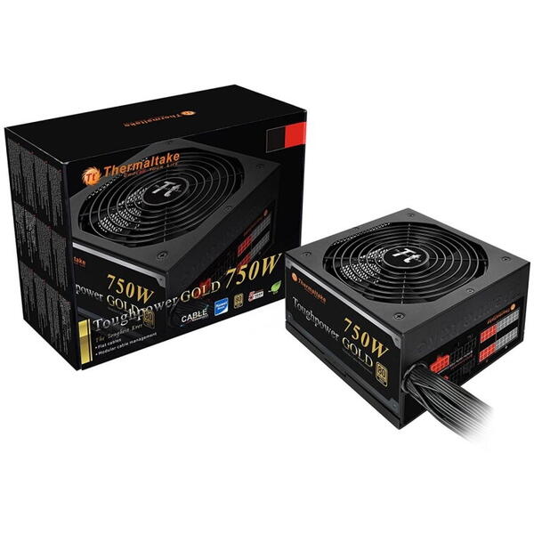 Sursa Thermaltake Toughpower 750W Gold modulara