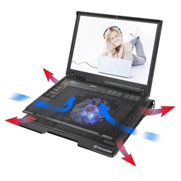 Cooler laptop Thermaltake Massive SP iluminare albastra negru