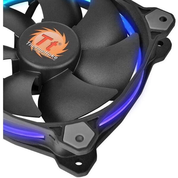 Ventilator Thermaltake Riing 12 RGB High Static Pressure 120mm set 3 ventilatoare cu iluminare RGB