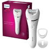Epilator umed și uscat Philips BRE700/00, 3 accesorii, 32 pensete, utilizare fara fir, 2 setari viteza, opti-light, discuri ceramice, Argintiu