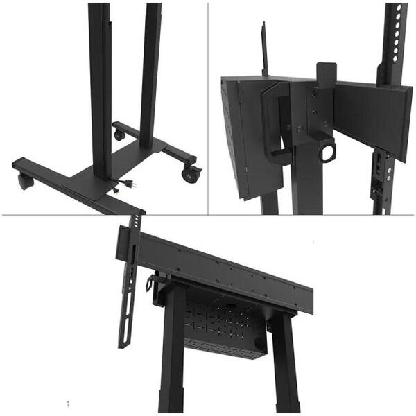 Stand mobil motorizat Neomounts by Newstar, 37"-100", 110 kg, VESA 800x600, negru