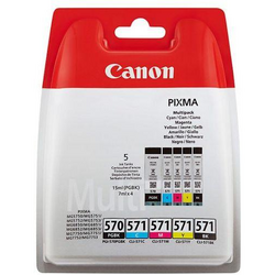 Cartus cerneala Canon CLI-570MULTI, multipack (cyan,magenta,yellow,pigment si photo Black), pentru Canon Pixma MG6850/MG6851, Canon Pixma MG5750/MG5751, Canon Pixma MG7750/MG7751/MG7752.