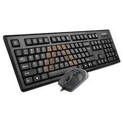 Kit tastatura + mouse A4Tech KRS-8572, USB, negru